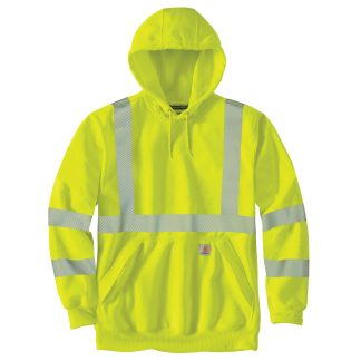 Carhartt High Visibility Loose Fit Midweight Class 3 Pullover Sweatshirt – 104987-323 (with logo screenprinted on left chest
