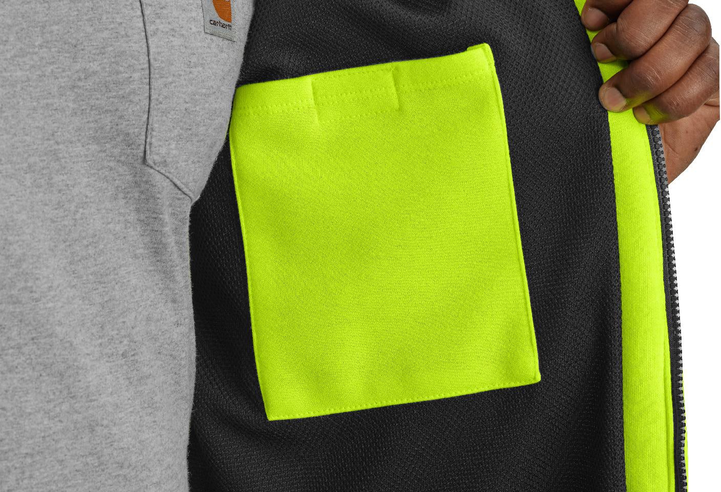 Carhartt 104988 - High-Visibility Loose Fit Midweight Thermal-Lined Full-Zip Class 3 Sweatshirt (with logo screenprinted on left chest) - Image 4