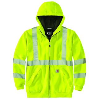 Carhartt 104988 - High-Visibility Loose Fit Midweight Thermal-Lined Full-Zip Class 3 Sweatshirt  (with logo screenprinted on left chest)