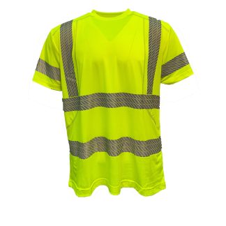 Wickmaster™ Class 3, Premium Athletic-Type High Performance Stretch Hi-Vis Shirt - 2005Y (with logo screenprinted on left chest)