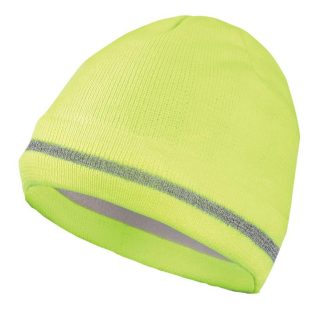 Performance Hi-Viz Knit Cap, Beanie with Reflective Stripe