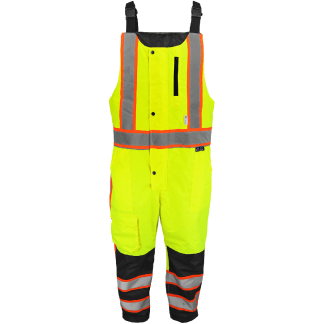 FrogWear® HV High-Visibility Insulated Winter Bibs with Polyurethane Coated Oxford Polyester - GLO-700