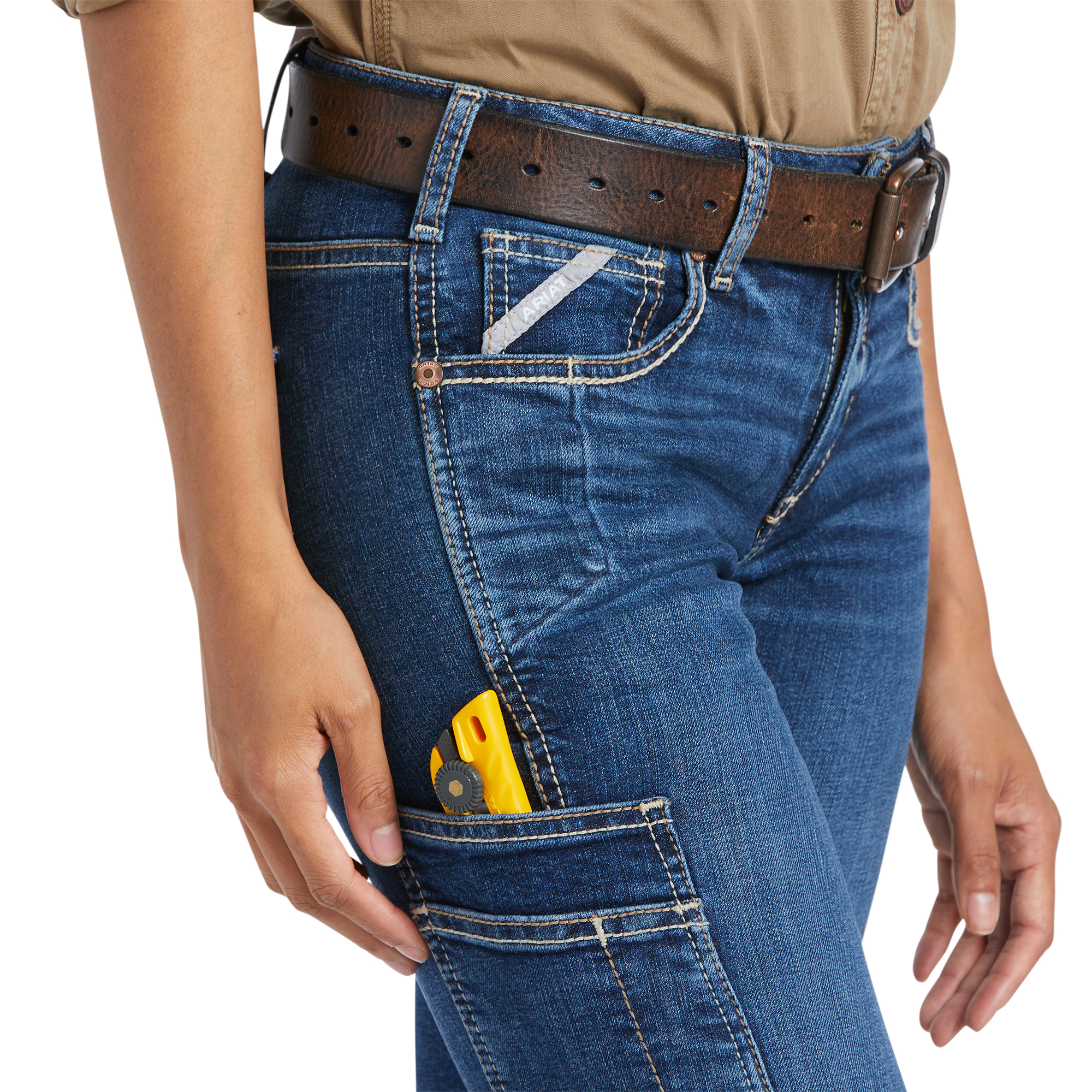 Ariat Women's Rebar Work Flex Perfect Rise Riveter Boot Cut Jean - Image 4