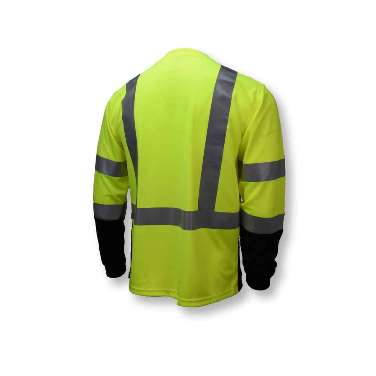 Radians ST21B Type R Class 3 Long Sleeve Black Bottom Hi-Vis T-Shirt (with logo screenprinted on pocket) - Image 2