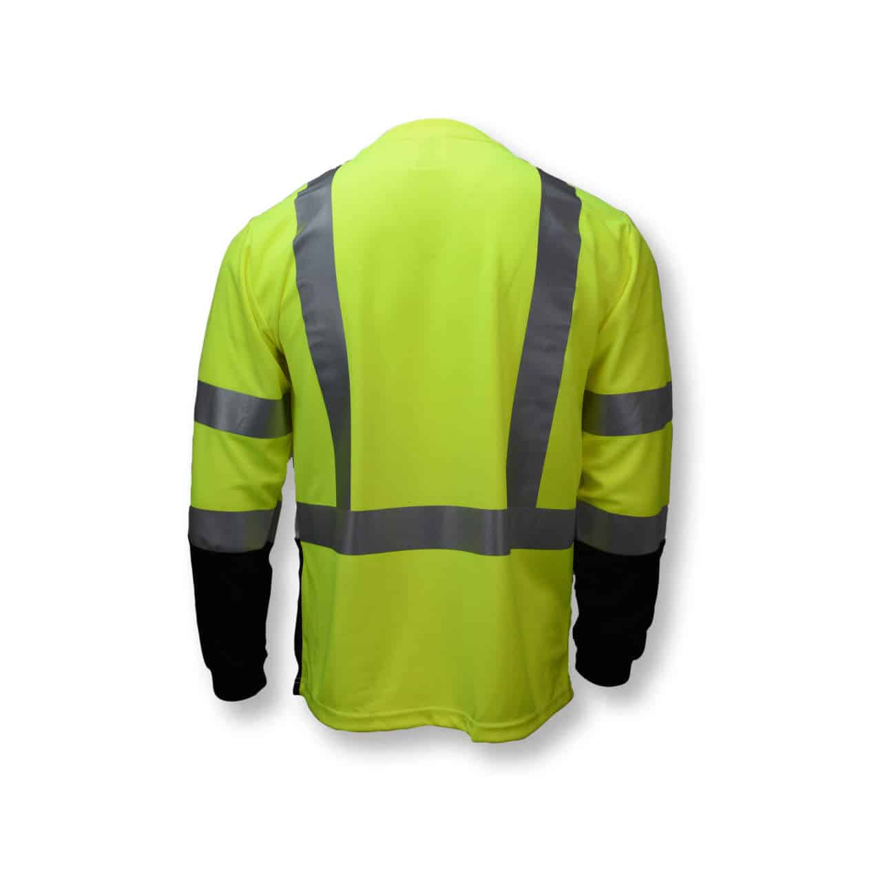 Radians ST21B Type R Class 3 Long Sleeve Black Bottom Hi-Vis T-Shirt (with logo screenprinted on pocket) - Image 4