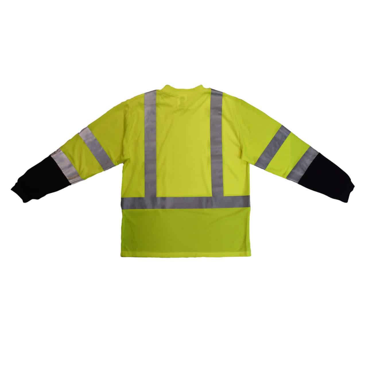 Radians ST21B Type R Class 3 Long Sleeve Black Bottom Hi-Vis T-Shirt (with logo screenprinted on pocket) - Image 7