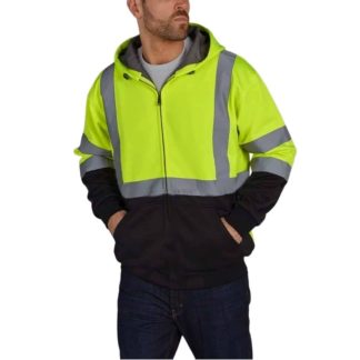 Hoodie, Zip-Up, Soft Shell, Class 3 - UHV425 (with logo screenprinted on left chest