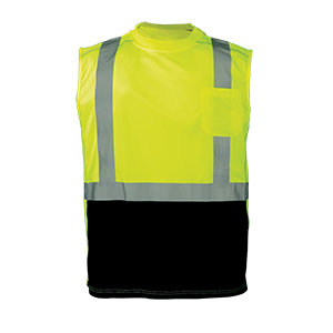 Hi-Vis T-Shirt, Sleeveless, Class 2 – GLO-202  (with logo screenprinted on pocket)