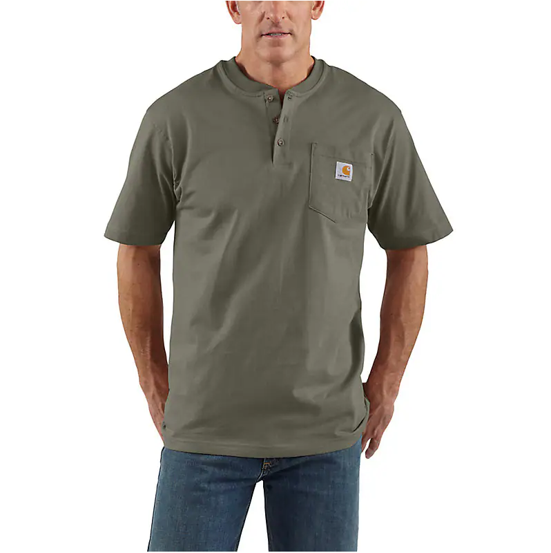 Carhartt K84 - Loose Fit Heavyweight Short Sleeve Pocket Henley T-Shirt - Image 2