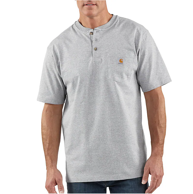 Carhartt K84 - Loose Fit Heavyweight Short Sleeve Pocket Henley T-Shirt - Image 5