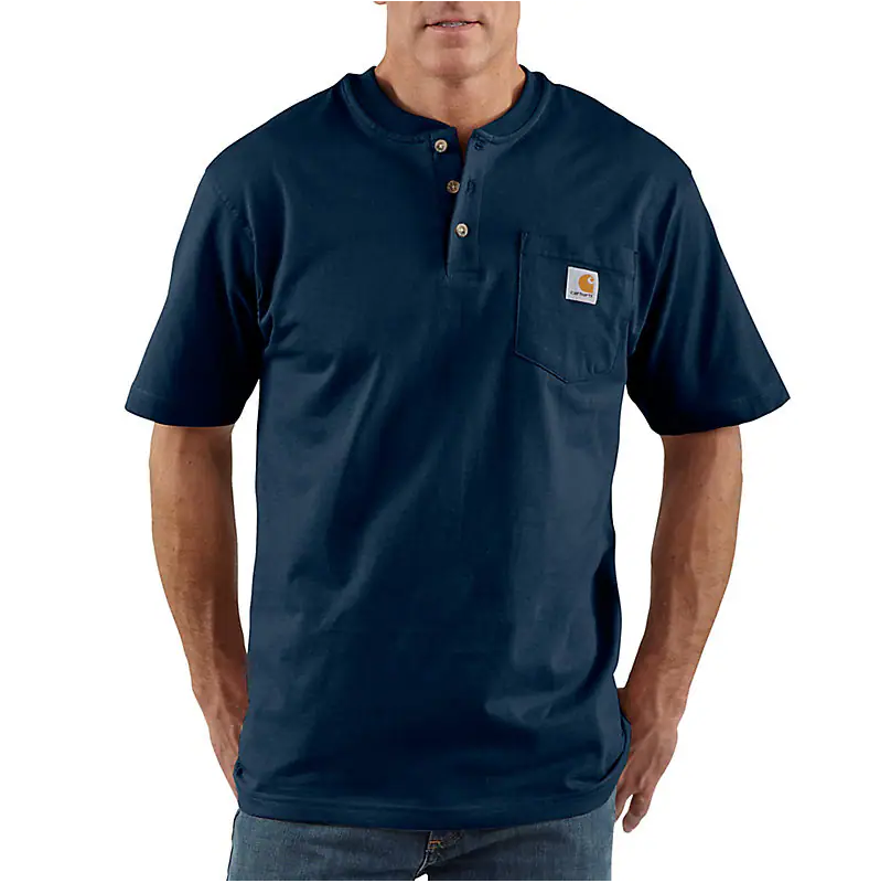 Carhartt K84 - Loose Fit Heavyweight Short Sleeve Pocket Henley T-Shirt - Image 4