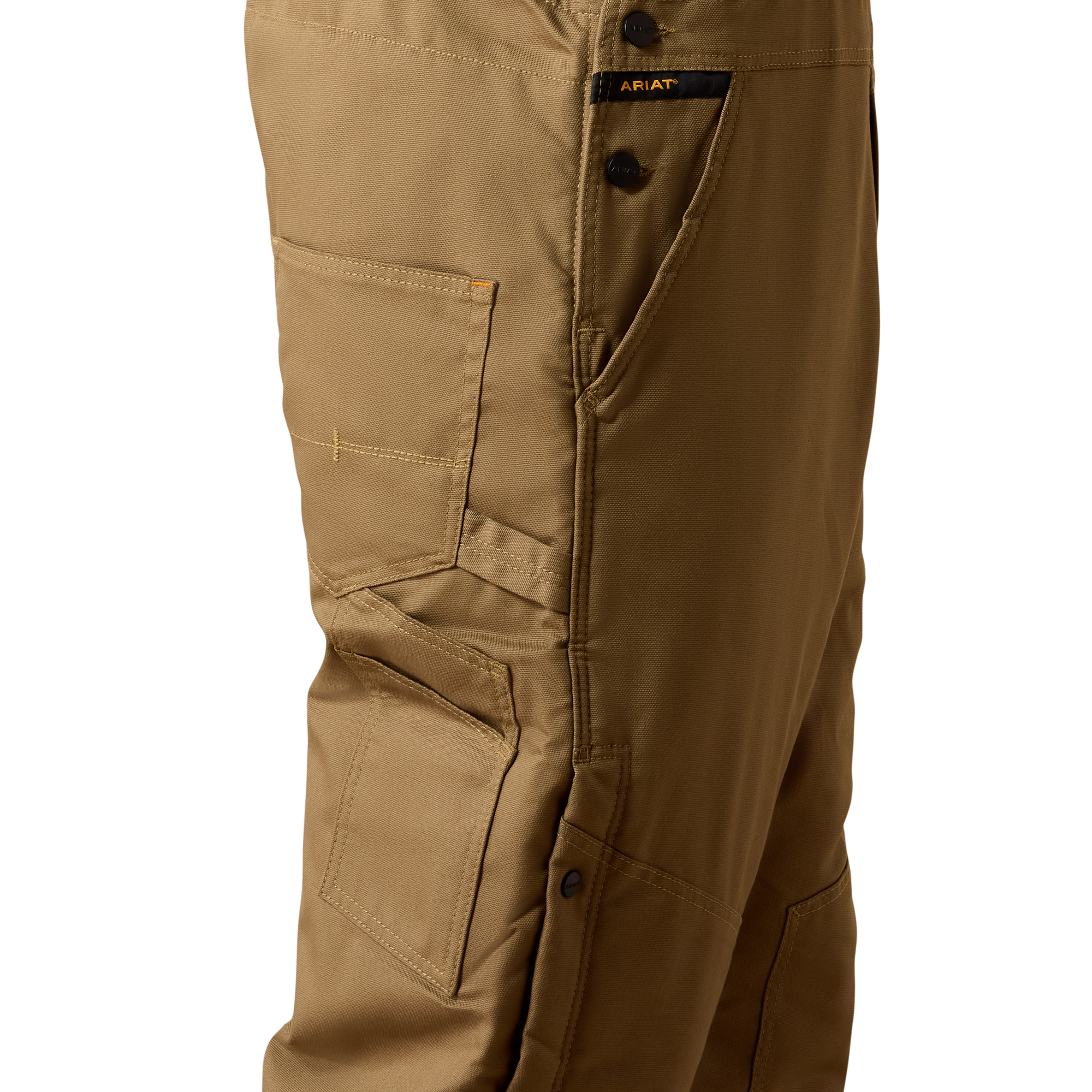 Ariat Rebar DuraCanvas Stretch Insulated Bib (Field Khaki) - Image 6