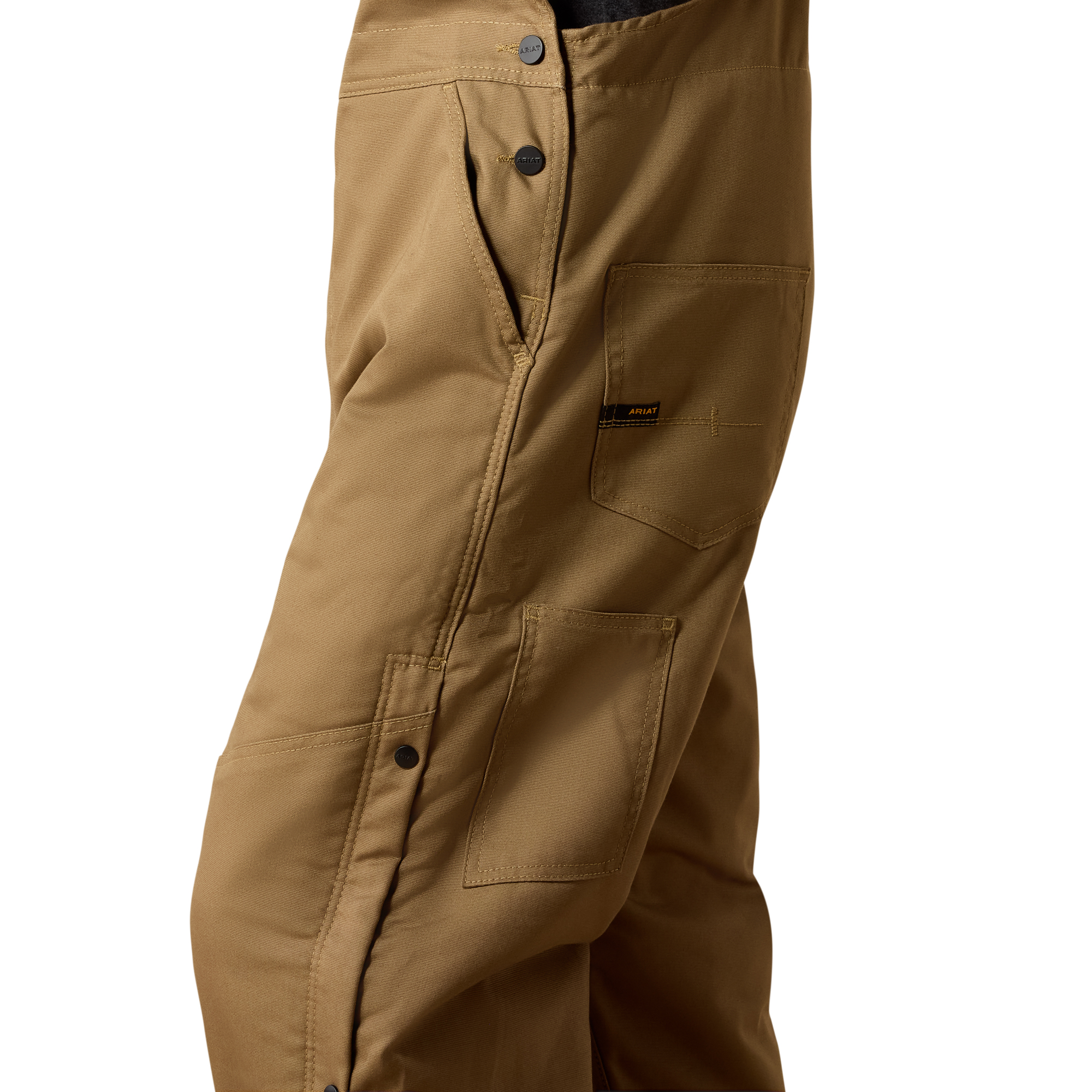 Ariat Rebar DuraCanvas Stretch Insulated Bib (Field Khaki) - Image 3