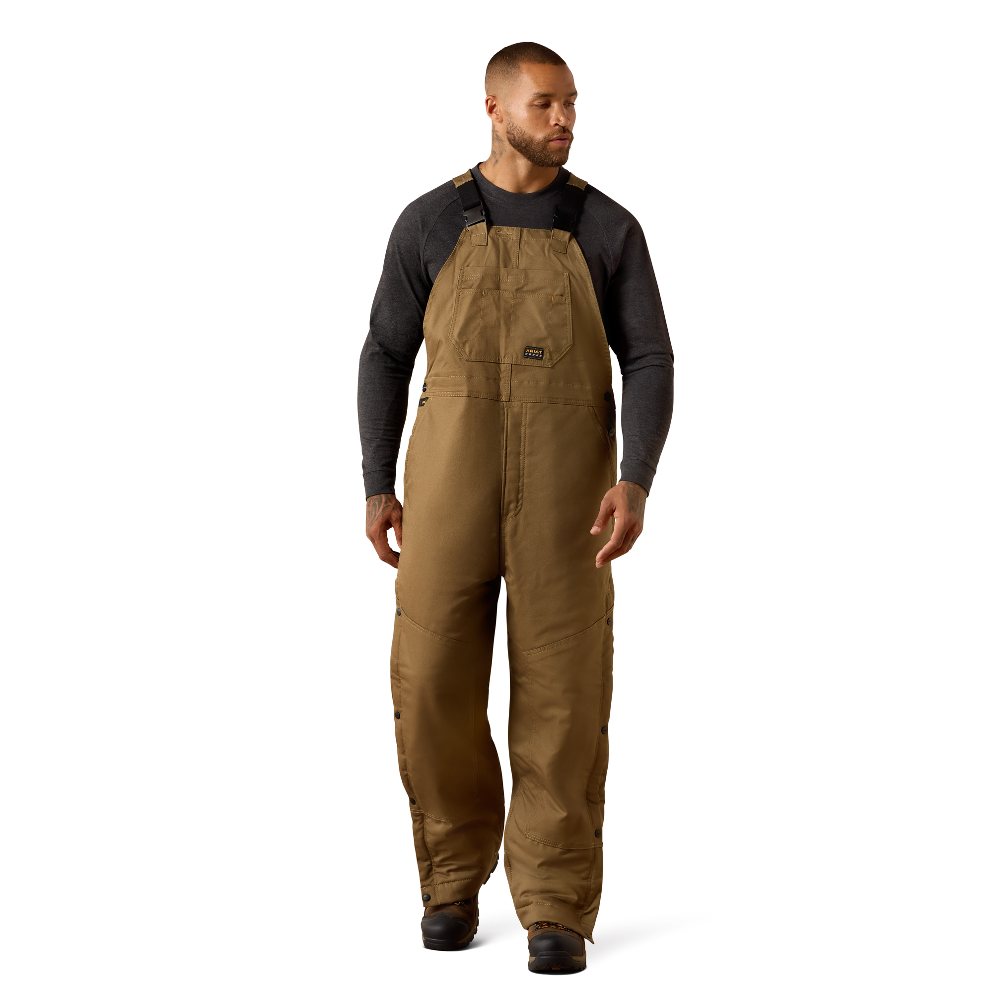 Ariat Rebar DuraCanvas Stretch Insulated Bib (Field Khaki)