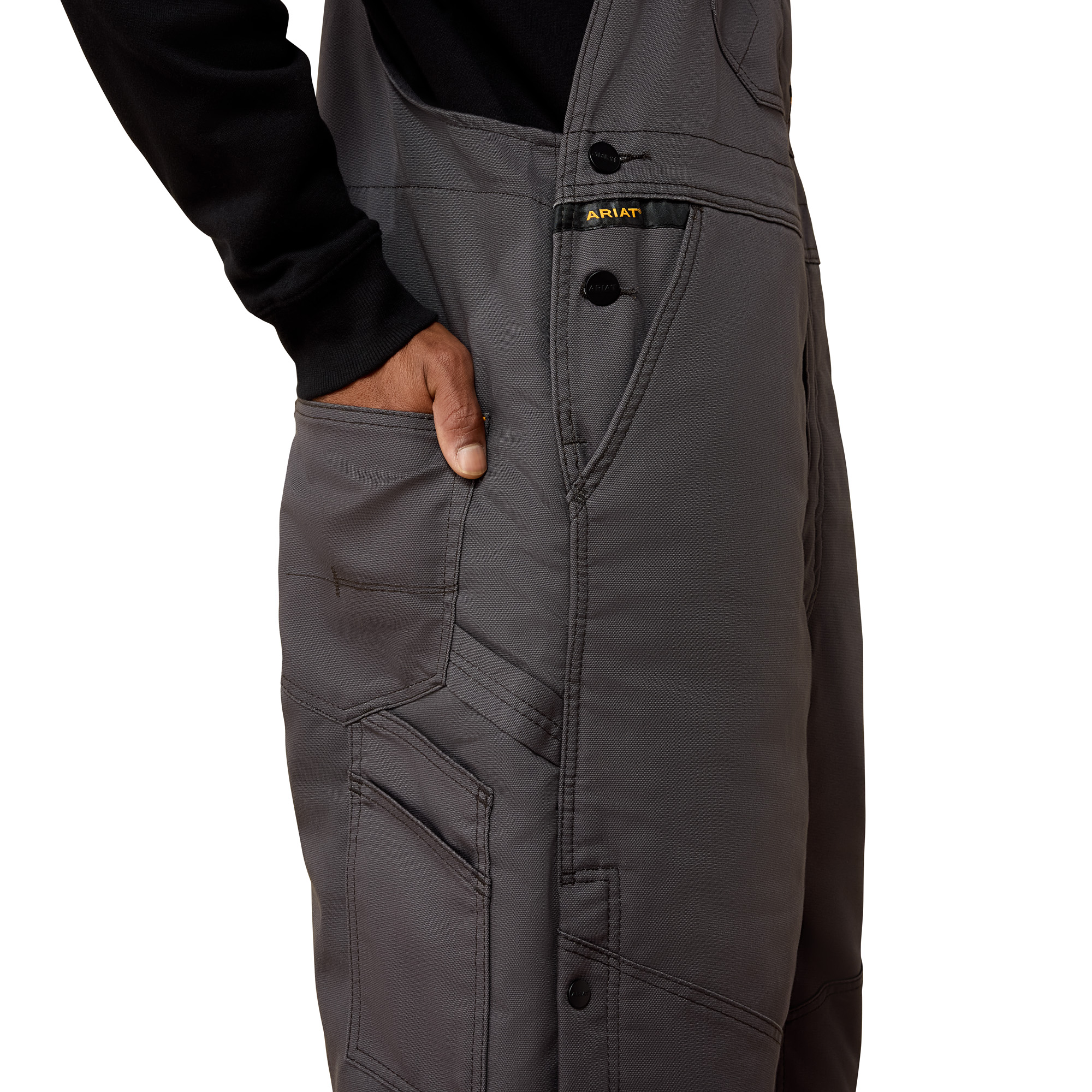 Ariat Rebar DuraCanvas Stretch Insulated Bib (Rebar Grey) - Image 6