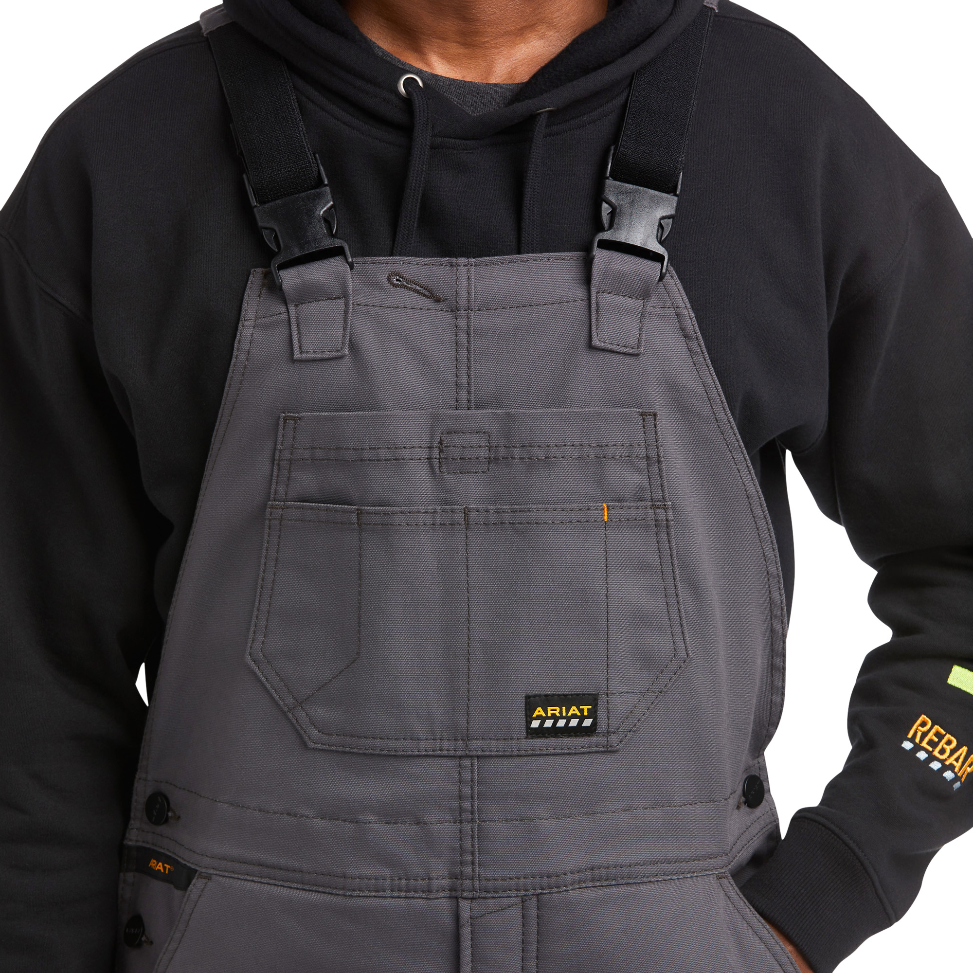 Ariat Rebar DuraCanvas Stretch Insulated Bib (Rebar Grey) - Image 3