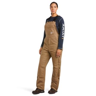 Ariat Women's Rebar DuraCanvas Stretch Insulated Bib (Field Khaki)