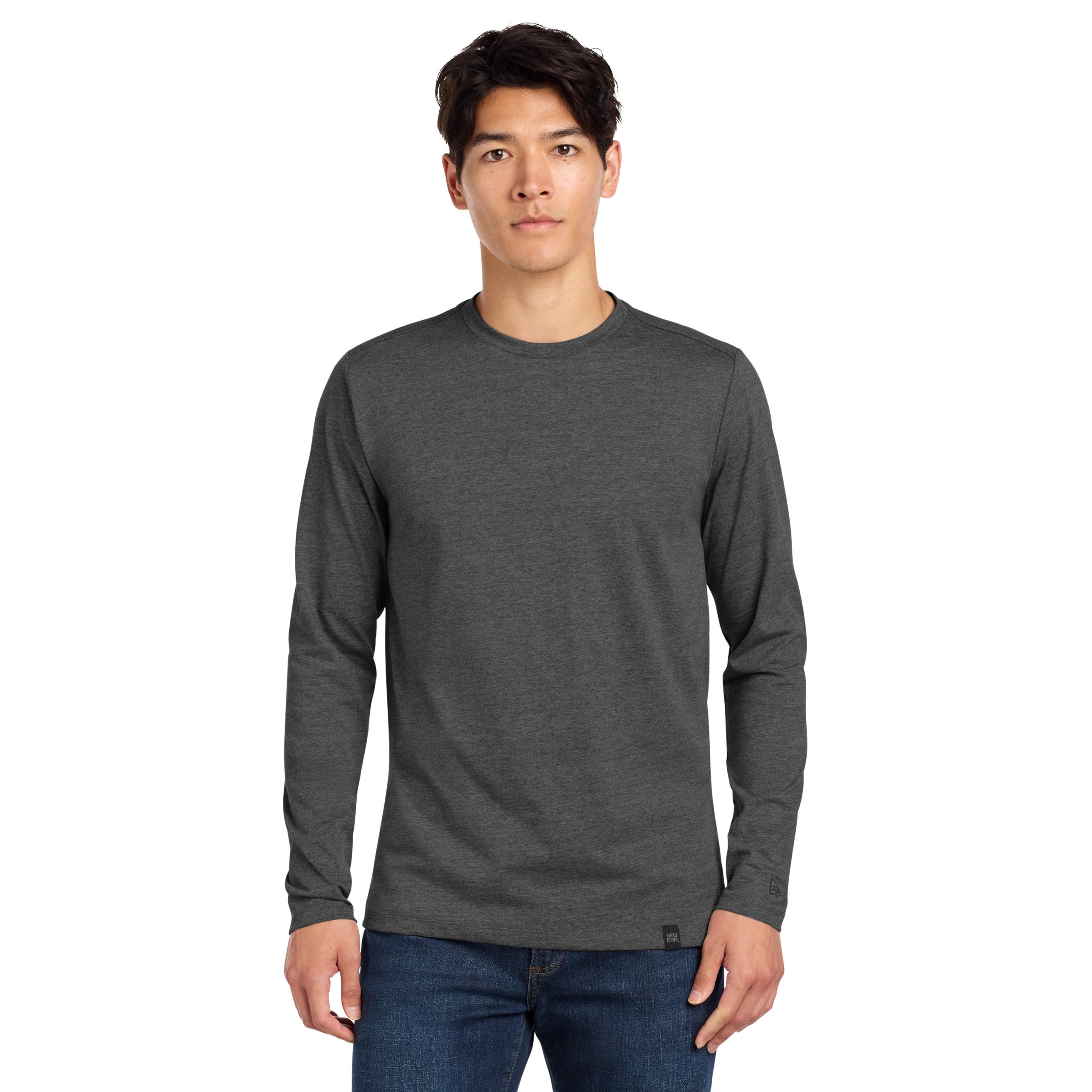 New Era® Heritage Blend Long Sleeve Crew Tee (with City of Coon Rapids logo screenprinted on front left chest)