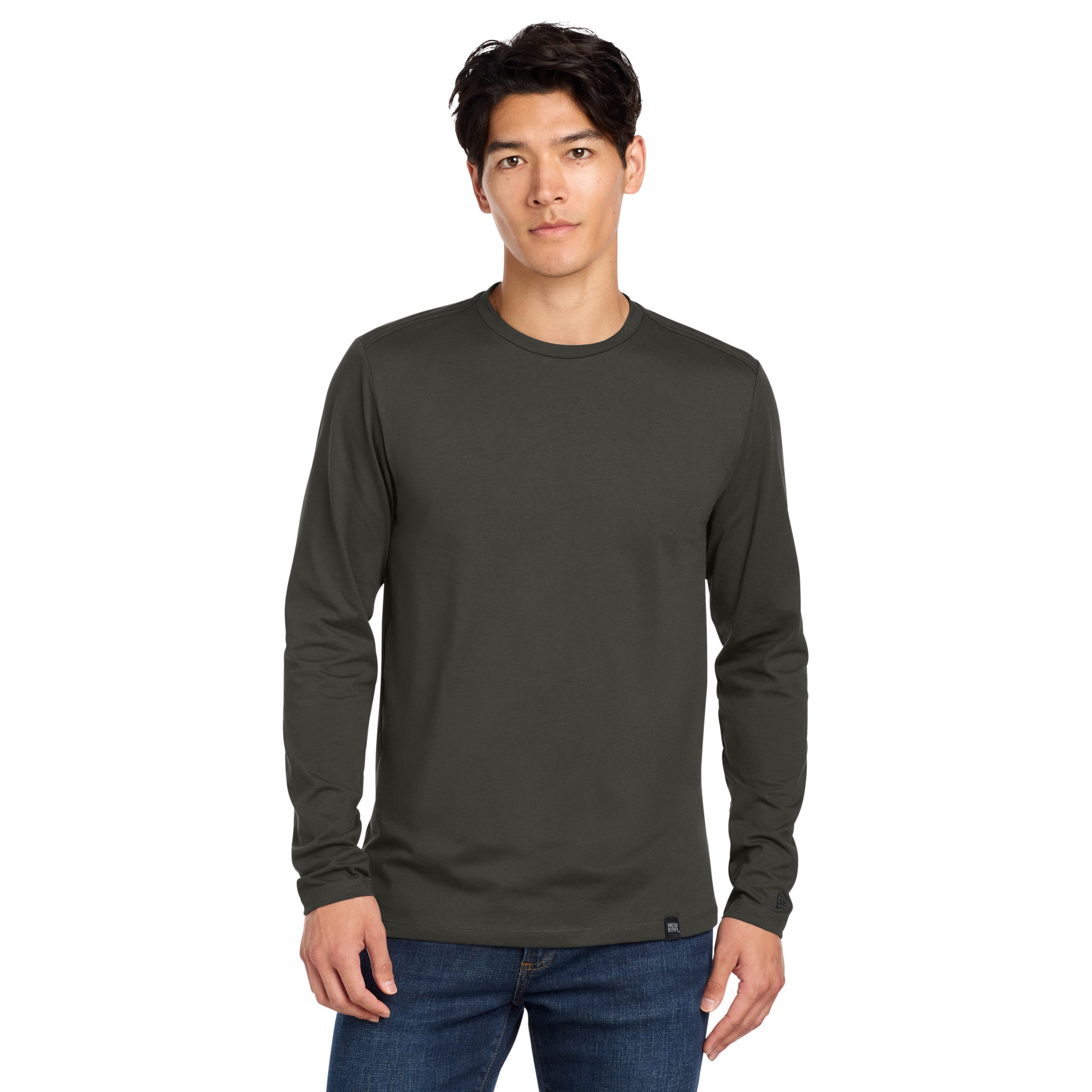 New Era® Heritage Blend Long Sleeve Crew Tee (with City of Coon Rapids logo screenprinted on front left chest) - Image 4