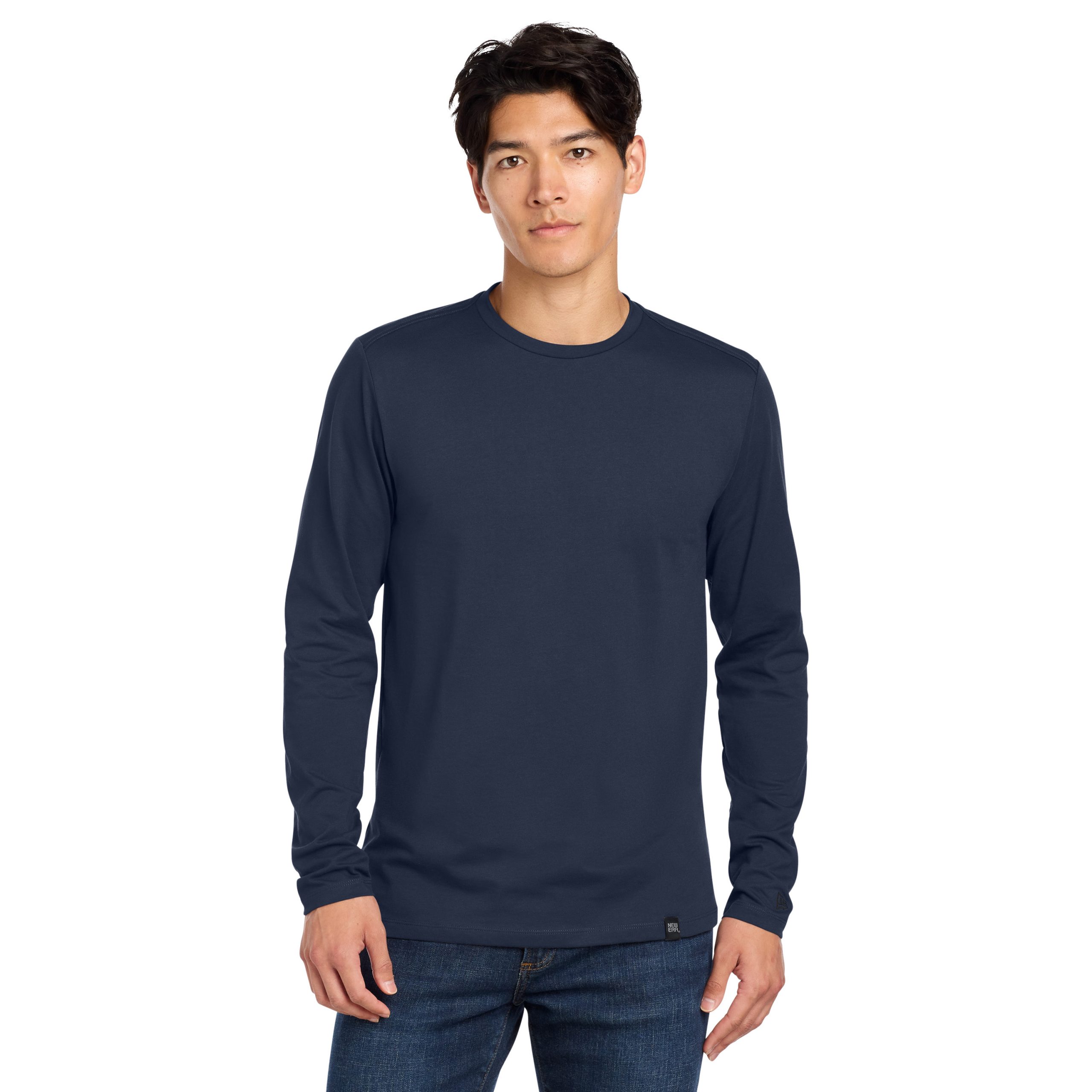 New Era® Heritage Blend Long Sleeve Crew Tee (with City of Coon Rapids logo screenprinted on front left chest) - Image 2