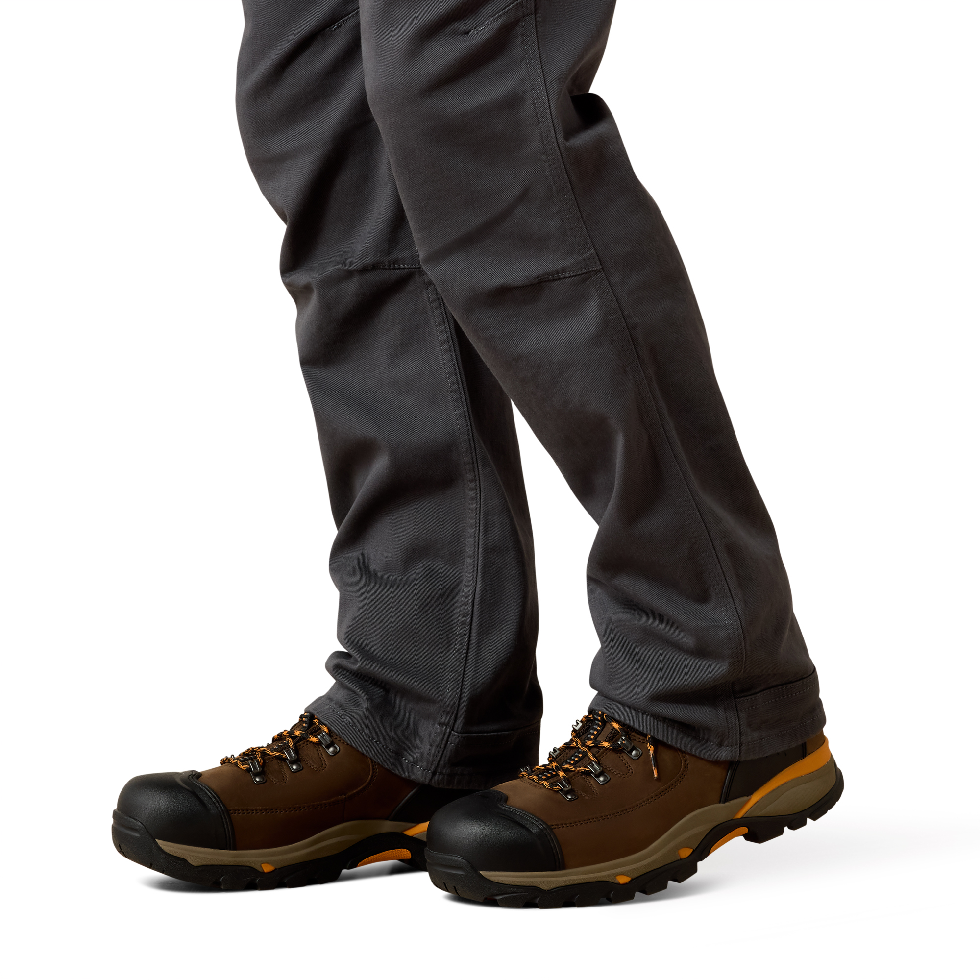 Ariat Rebar M4 Relaxed DuraStretch Washed Twill Dungaree Boot Cut Pant (Rebar Grey) - Image 6