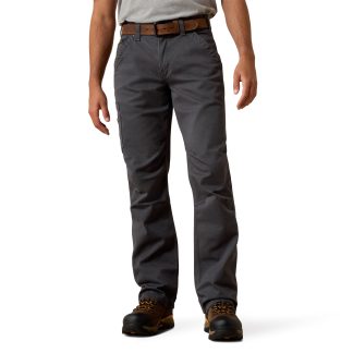 Ariat Rebar M4 Relaxed DuraStretch Washed Twill Dungaree Boot Cut Pant (Rebar Grey)