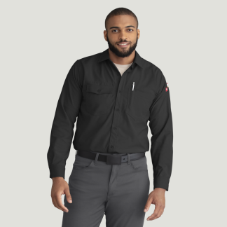 Red Kap Men's Cooling Long Sleeve Work Shirt – TSM4 (includes City of Coon Rapids logo screenprinted on pocket)