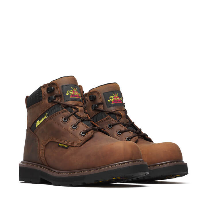 Thorogood Jobsite Series – 6″ Crazy Horse Waterproof Safety Toe – 804-4143