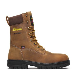 Thorogood Genesis Series – 8″ Chestnut – Nano Safety Toe – Waterproof – Insulated