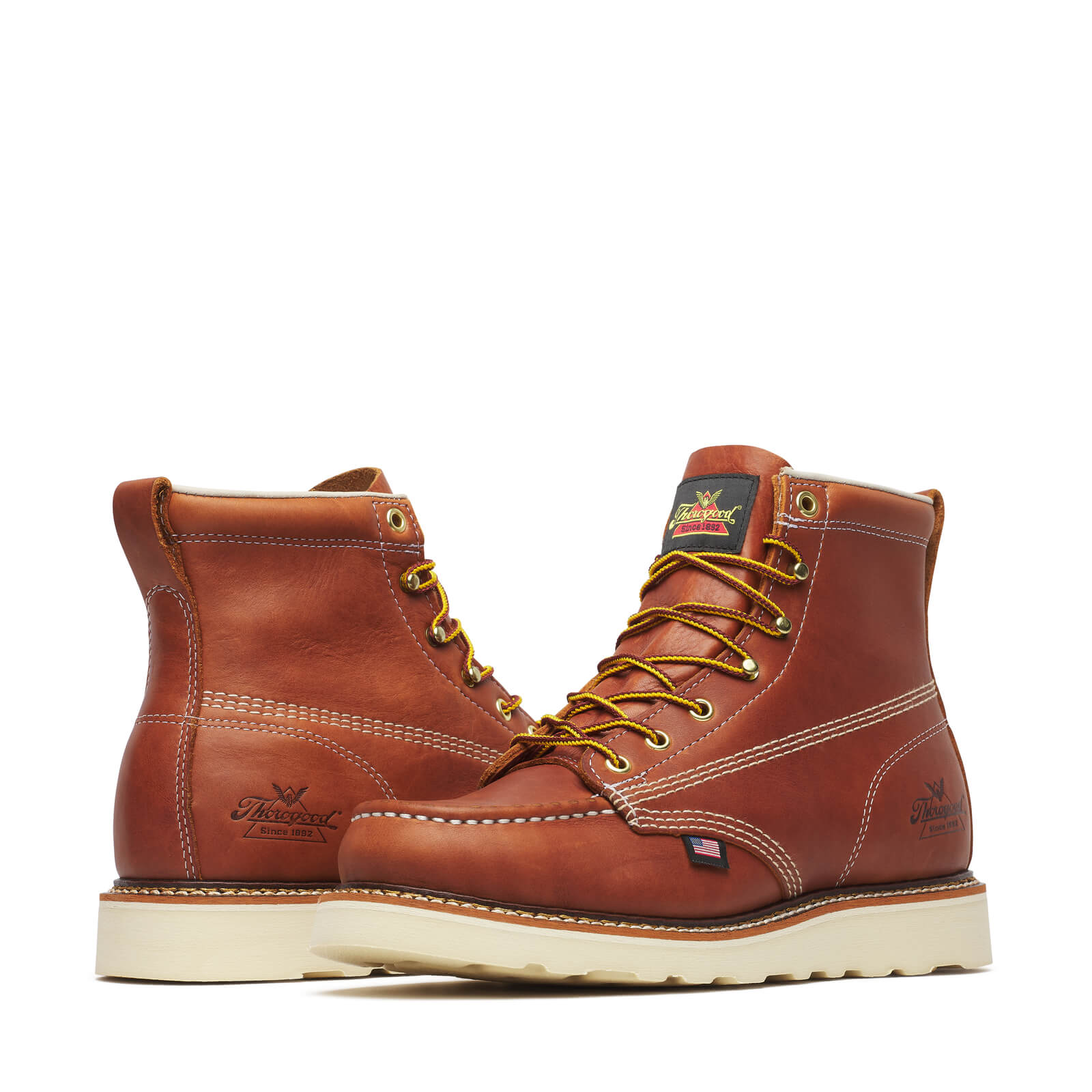 Thorogood American Heritage – 6″ Tobacco Moc Toe – MAXWear Wedge™ - Image 2