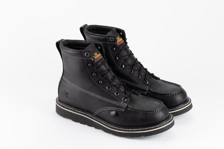 Thorogood American Heritage Midnight Series 6″ Black Moc Toe