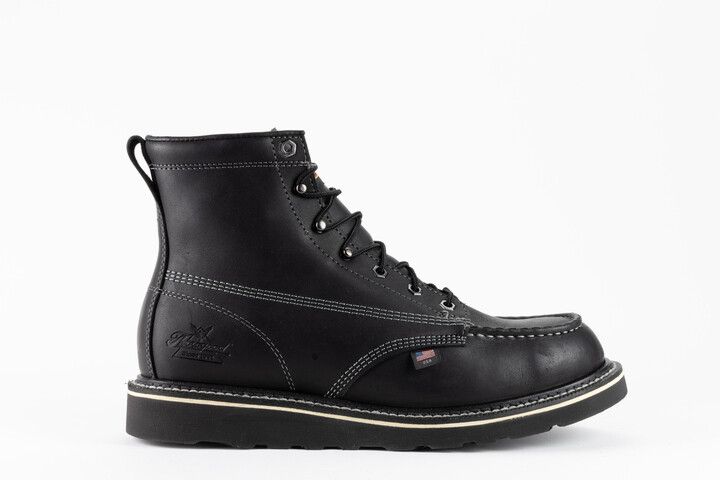 Thorogood American Heritage Midnight Series 6″ Black Moc Toe - Image 2